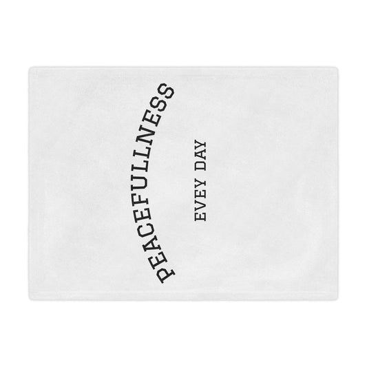Peacefullness Every Day Minky Blanket — Cozy Minimalist Comfort Throw